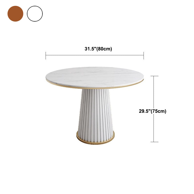 Traditional Luxury Dining Table White Sintered Stone Table for Home