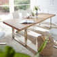 Pine Wood Home Dining Table Industrial Rectangle Kitchen Table