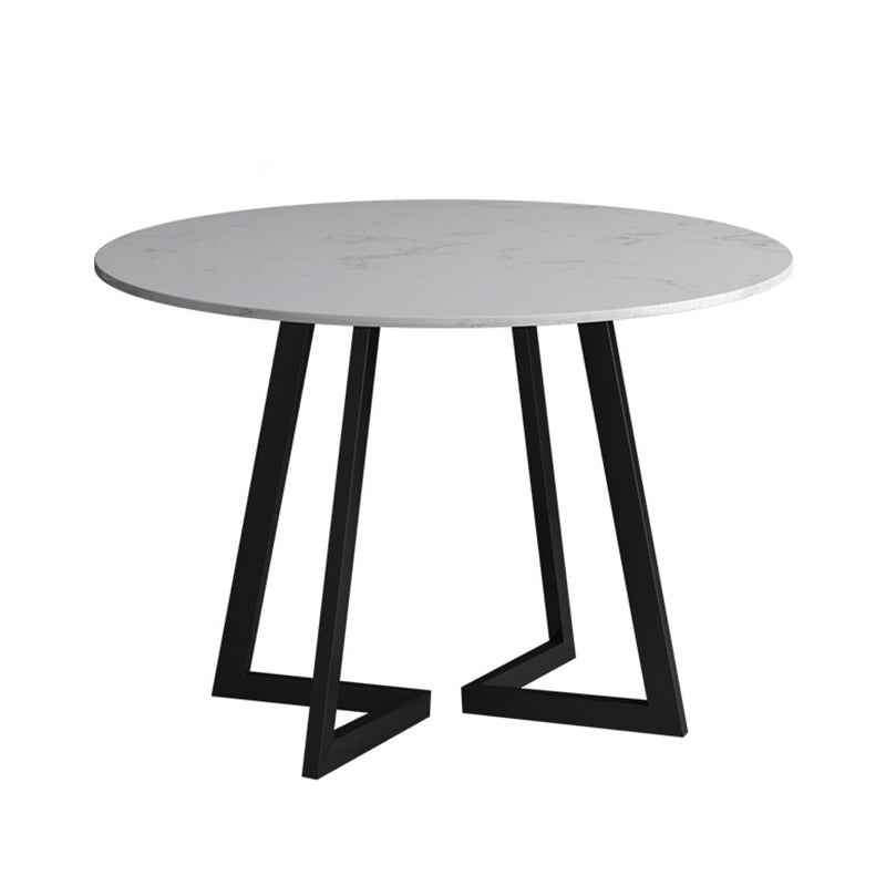 Traditional Luxury Dining Table White Marble Round Dining Table for Home
