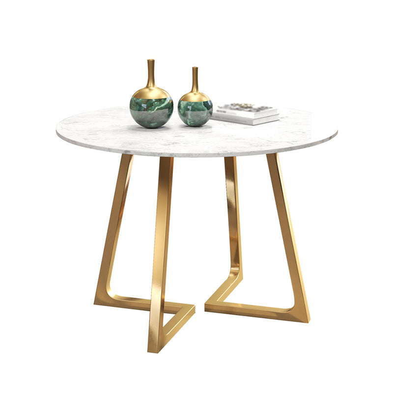 Traditional Luxury Dining Table White Marble Round Dining Table for Home