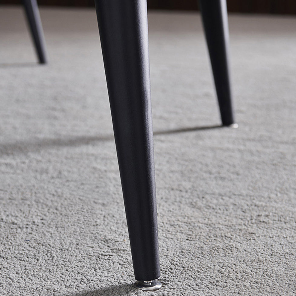 Metal Industrial Rectangle Dining Table Sintered Stone Top Table with Legs Clearhalo 'Dining Tables & Seating' 'Dining Tables' 'dining_table' 'furn' 'furn_dining_table' 'Furniture' 'Kitchen & Dining Furniture' 5434334