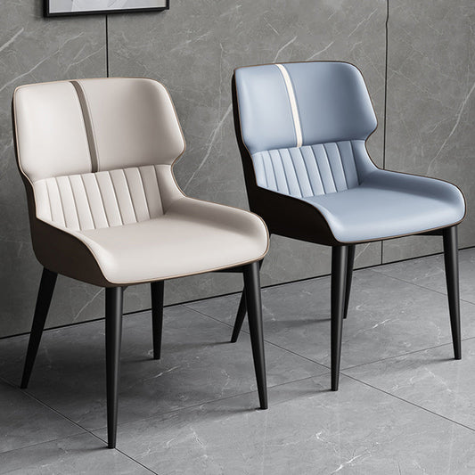 Chaise latéral en cuir contemporain chaise latéral à oreille pour salle à manger