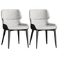 Contemporary Leather Side Chair Wingback Side Chair for Dining Room Light Gray 2 Piece Set Clearhalo 'Dining Chairs' 'Dining Tables & Seating' 'dining_chair' 'furn' 'furn_dining_chair' 'Furniture' 'Kitchen & Dining Furniture' 5434476