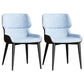 Contemporary Leather Side Chair Wingback Side Chair for Dining Room Light Blue 2 Piece Set Clearhalo 'Dining Chairs' 'Dining Tables & Seating' 'dining_chair' 'furn' 'furn_dining_chair' 'Furniture' 'Kitchen & Dining Furniture' 5434484