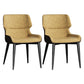 Contemporary Leather Side Chair Wingback Side Chair for Dining Room Coffee 2 Piece Set Clearhalo 'Dining Chairs' 'Dining Tables & Seating' 'dining_chair' 'furn' 'furn_dining_chair' 'Furniture' 'Kitchen & Dining Furniture' 5434491