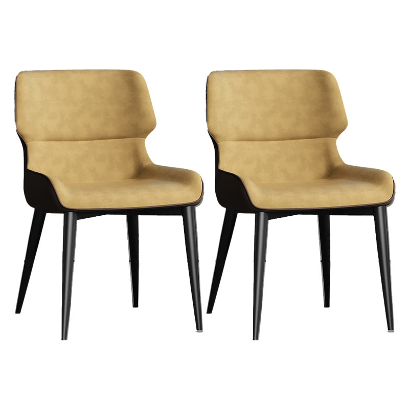 Contemporary Leather Side Chair Wingback Side Chair for Dining Room Coffee 2 Piece Set Clearhalo 'Dining Chairs' 'Dining Tables & Seating' 'dining_chair' 'furn' 'furn_dining_chair' 'Furniture' 'Kitchen & Dining Furniture' 5434491