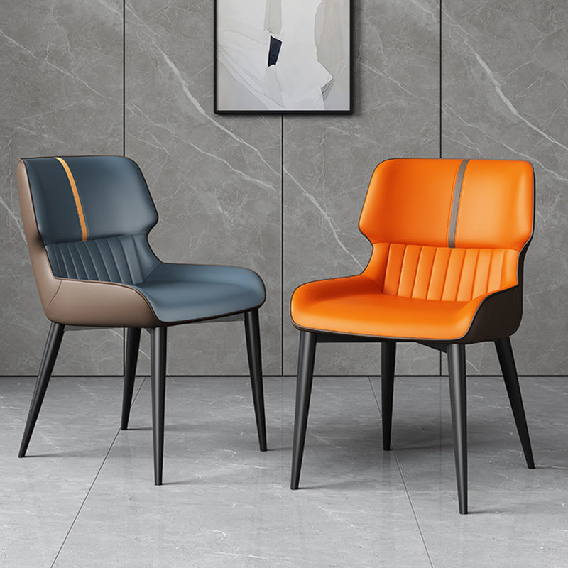 Contemporary Leather Side Chair Wingback Side Chair for Dining Room Clearhalo 'Dining Chairs' 'Dining Tables & Seating' 'dining_chair' 'furn' 'furn_dining_chair' 'Furniture' 'Kitchen & Dining Furniture' 5434494