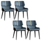 Contemporary Leather Side Chair Wingback Side Chair for Dining Room Dark Blue 4 Piece Set Clearhalo 'Dining Chairs' 'Dining Tables & Seating' 'dining_chair' 'furn' 'furn_dining_chair' 'Furniture' 'Kitchen & Dining Furniture' 5434501