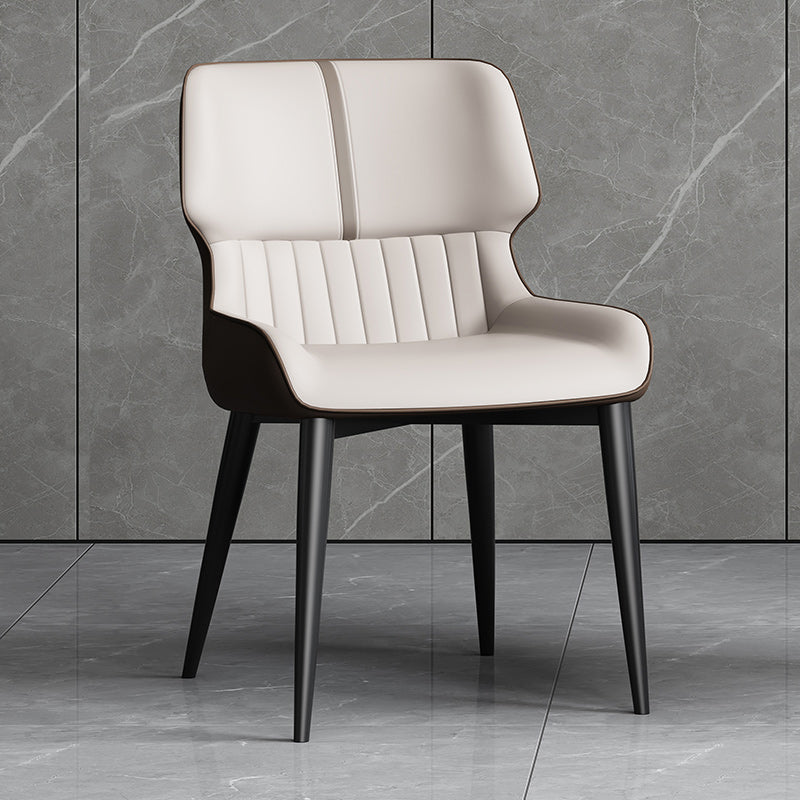 Contemporary Leather Side Chair Wingback Side Chair for Dining Room Clearhalo 'Dining Chairs' 'Dining Tables & Seating' 'dining_chair' 'furn' 'furn_dining_chair' 'Furniture' 'Kitchen & Dining Furniture' 5434503