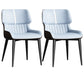 Contemporary Leather Side Chair Wingback Side Chair for Dining Room Blue Coffee 2 Piece Set Clearhalo 'Dining Chairs' 'Dining Tables & Seating' 'dining_chair' 'furn' 'furn_dining_chair' 'Furniture' 'Kitchen & Dining Furniture' 5434506