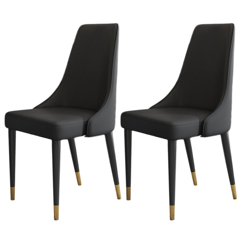 キッチンのマット仕上げのグラムフェイクレザーダイニングチェアパーソンズチェア