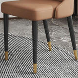 キッチンのマット仕上げのグラムフェイクレザーダイニングチェアパーソンズチェア