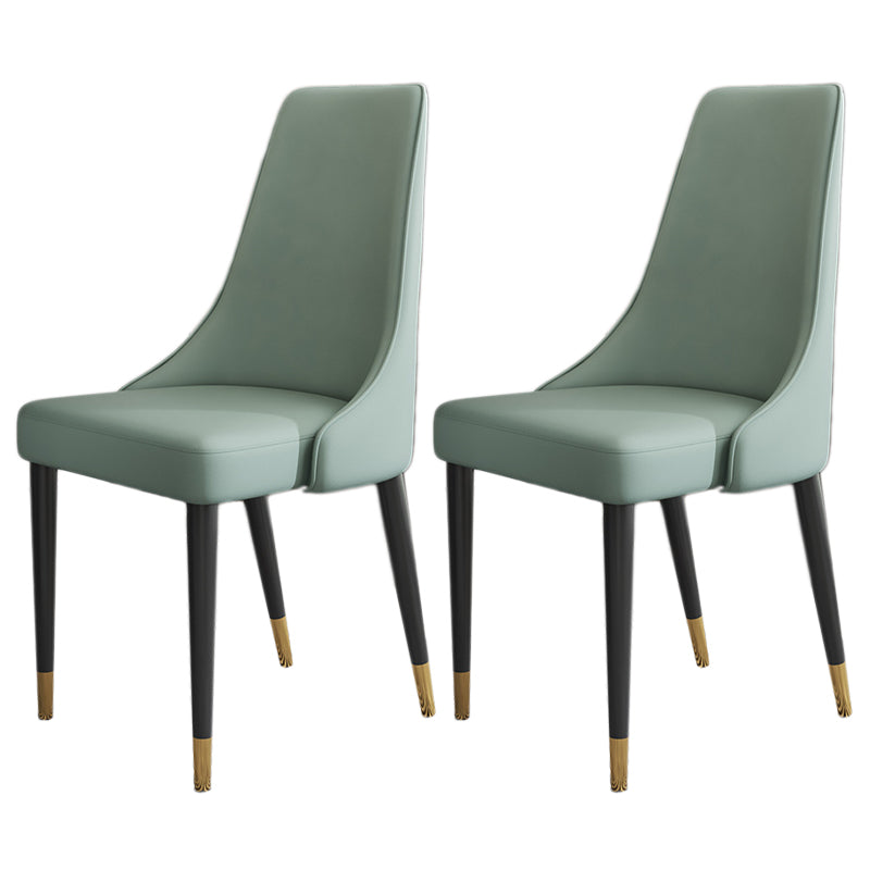 キッチンのマット仕上げのグラムフェイクレザーダイニングチェアパーソンズチェア