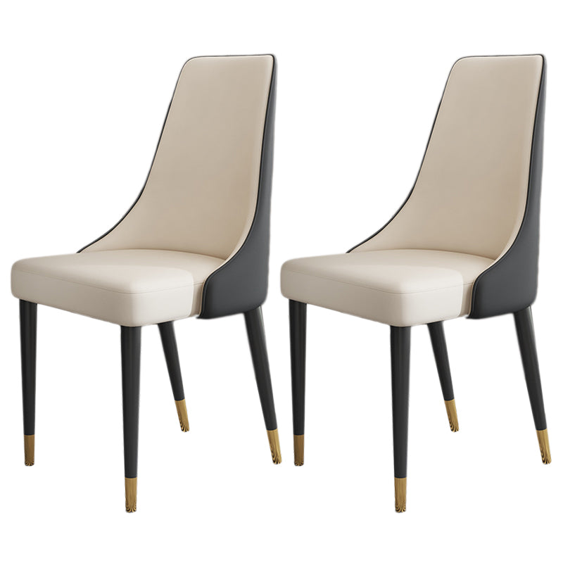 キッチンのマット仕上げのグラムフェイクレザーダイニングチェアパーソンズチェア