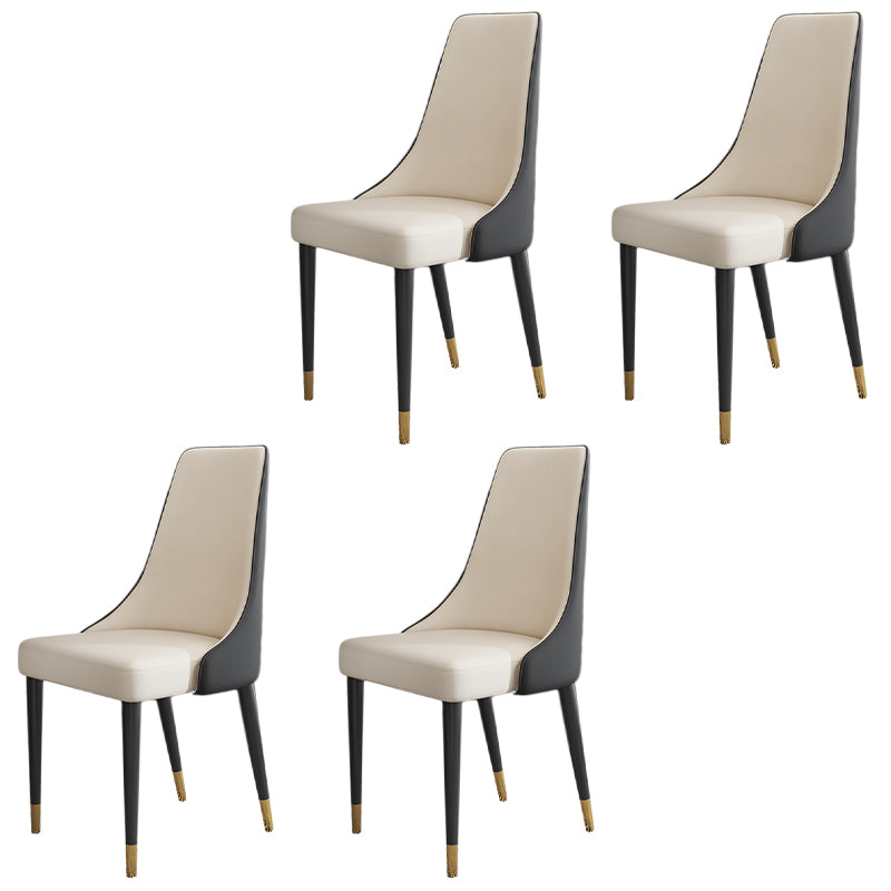 キッチンのマット仕上げのグラムフェイクレザーダイニングチェアパーソンズチェア