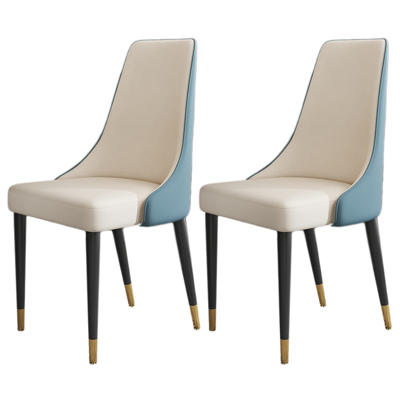 キッチンのマット仕上げのグラムフェイクレザーダイニングチェアパーソンズチェア