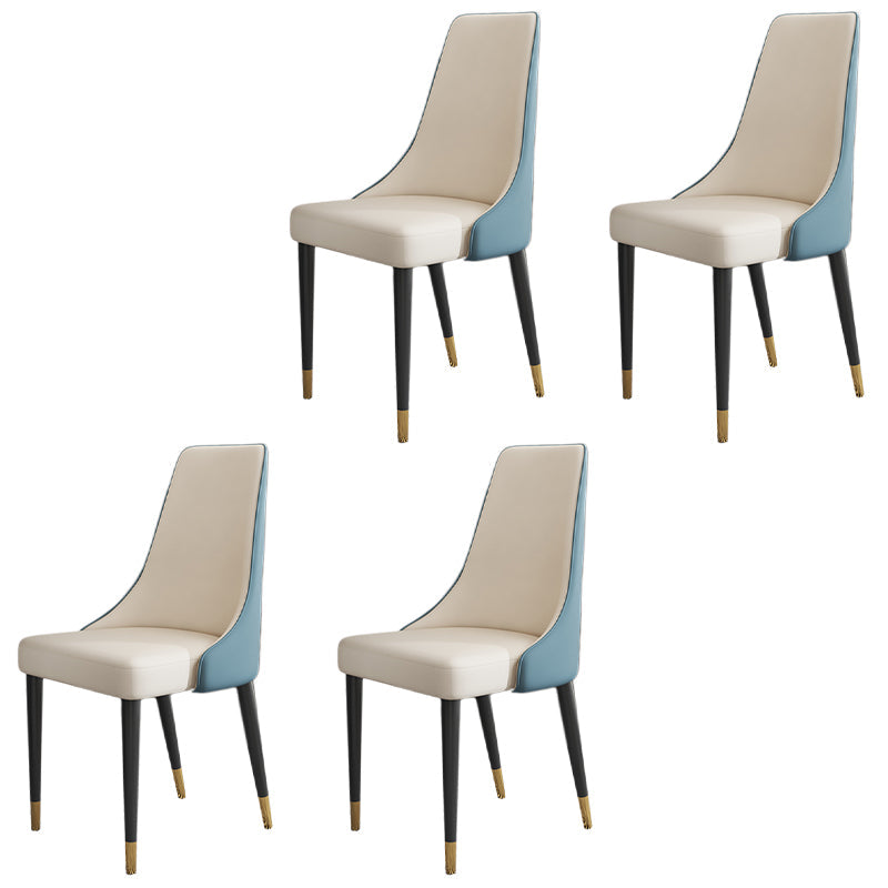 キッチンのマット仕上げのグラムフェイクレザーダイニングチェアパーソンズチェア