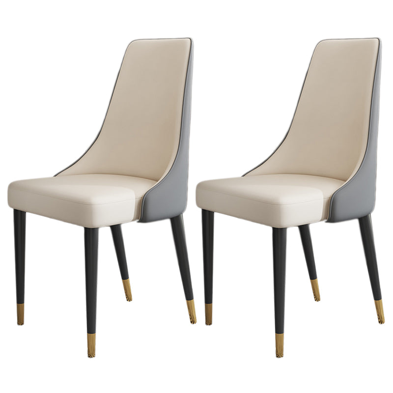 キッチンのマット仕上げのグラムフェイクレザーダイニングチェアパーソンズチェア
