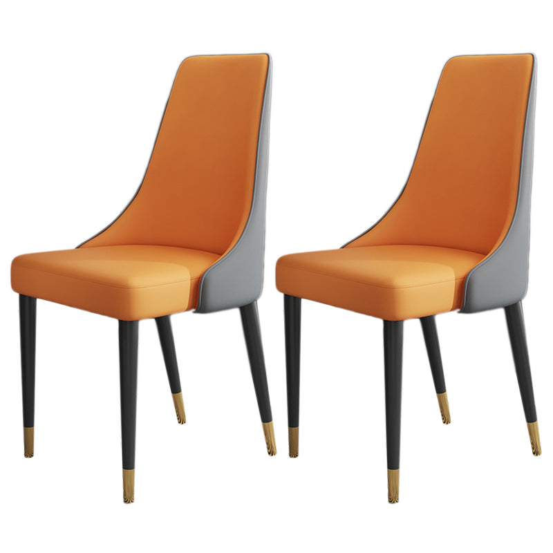 キッチンのマット仕上げのグラムフェイクレザーダイニングチェアパーソンズチェア