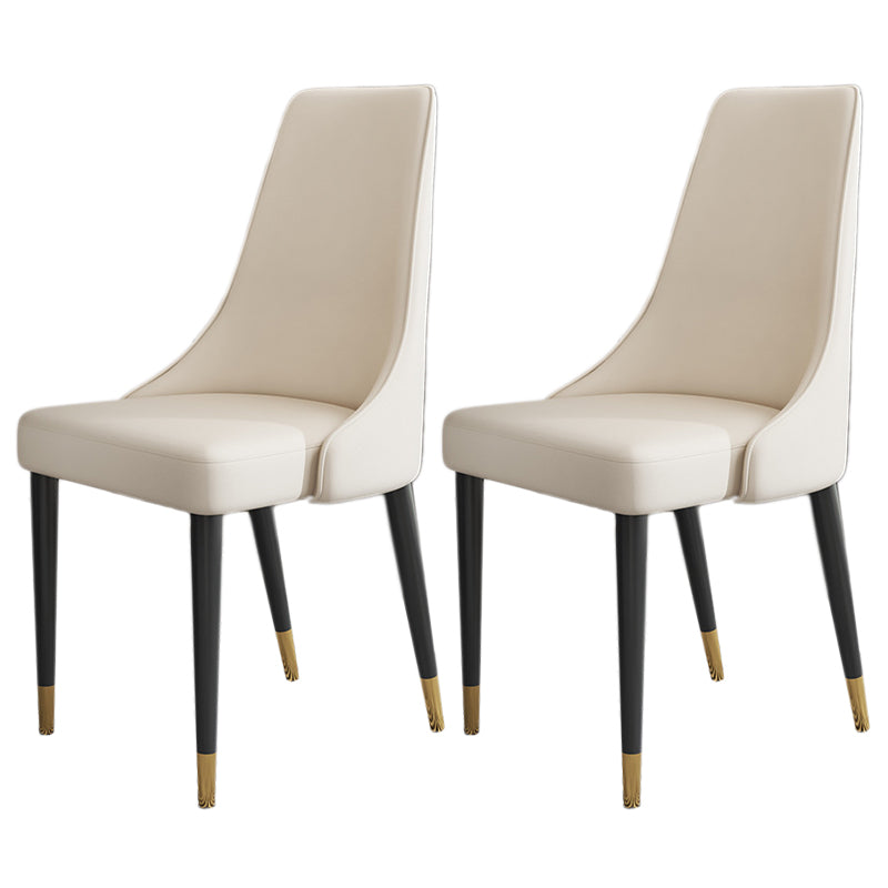 キッチンのマット仕上げのグラムフェイクレザーダイニングチェアパーソンズチェア