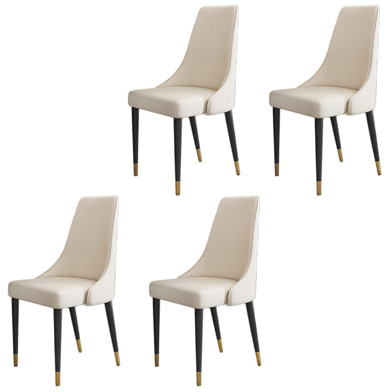 キッチンのマット仕上げのグラムフェイクレザーダイニングチェアパーソンズチェア