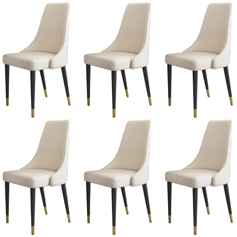 キッチンのマット仕上げのグラムフェイクレザーダイニングチェアパーソンズチェア