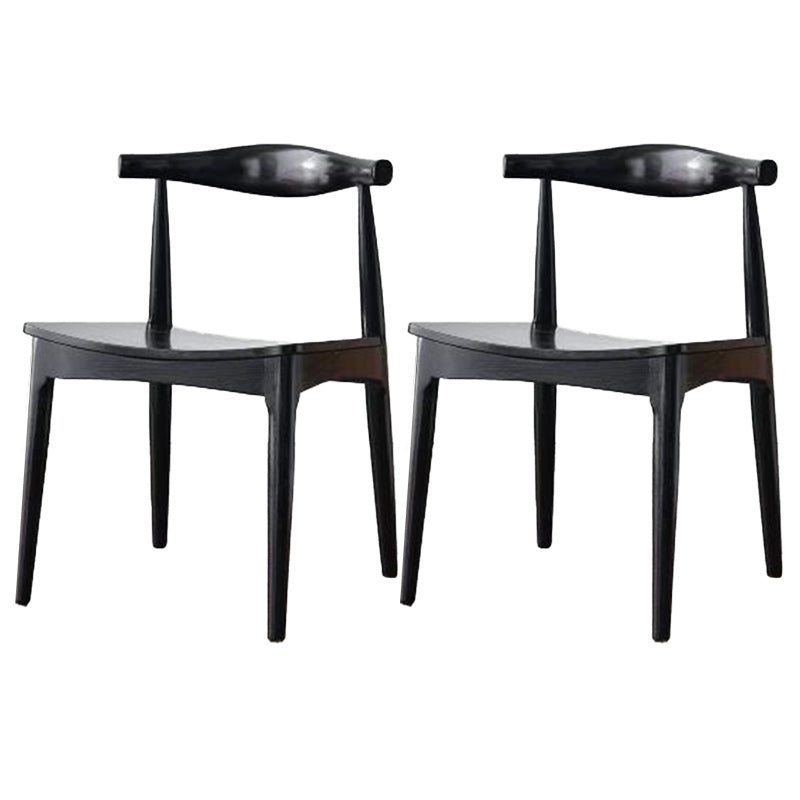 Solid Wood Open Back Side Chair Industrial Dining Side Chair Black 2 Piece Set Clearhalo 'Dining Chairs' 'Dining Tables & Seating' 'dining_chair' 'furn' 'furn_dining_chair' 'Furniture' 'Kitchen & Dining Furniture' 5434855