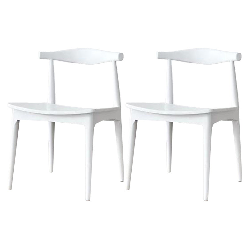 Solid Wood Open Back Side Chair Industrial Dining Side Chair White 2 Piece Set Clearhalo 'Dining Chairs' 'Dining Tables & Seating' 'dining_chair' 'furn' 'furn_dining_chair' 'Furniture' 'Kitchen & Dining Furniture' 5434862