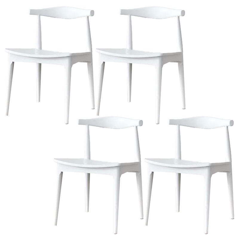 Solid Wood Open Back Side Chair Industrial Dining Side Chair White 4 Piece Set Clearhalo 'Dining Chairs' 'Dining Tables & Seating' 'dining_chair' 'furn' 'furn_dining_chair' 'Furniture' 'Kitchen & Dining Furniture' 5434864