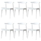 Solid Wood Open Back Side Chair Industrial Dining Side Chair White 6 Piece Set Clearhalo 'Dining Chairs' 'Dining Tables & Seating' 'dining_chair' 'furn' 'furn_dining_chair' 'Furniture' 'Kitchen & Dining Furniture' 5434867