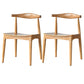 Solid Wood Open Back Side Chair Industrial Dining Side Chair Wood 2 Piece Set Clearhalo 'Dining Chairs' 'Dining Tables & Seating' 'dining_chair' 'furn' 'furn_dining_chair' 'Furniture' 'Kitchen & Dining Furniture' 5434871