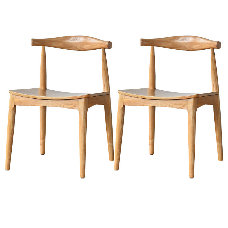 Solid Wood Open Back Side Chair Industrial Dining Side Chair Wood 2 Piece Set Clearhalo 'Dining Chairs' 'Dining Tables & Seating' 'dining_chair' 'furn' 'furn_dining_chair' 'Furniture' 'Kitchen & Dining Furniture' 5434871
