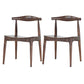 Solid Wood Open Back Side Chair Industrial Dining Side Chair Walnut 2 Piece Set Clearhalo 'Dining Chairs' 'Dining Tables & Seating' 'dining_chair' 'furn' 'furn_dining_chair' 'Furniture' 'Kitchen & Dining Furniture' 5434878