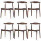 Solid Wood Open Back Side Chair Industrial Dining Side Chair Walnut 6 Piece Set Clearhalo 'Dining Chairs' 'Dining Tables & Seating' 'dining_chair' 'furn' 'furn_dining_chair' 'Furniture' 'Kitchen & Dining Furniture' 5434880