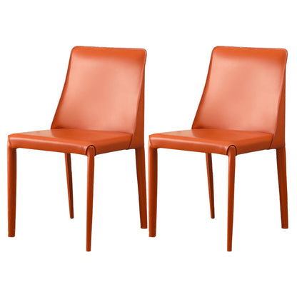 Upholstered Side Chair Leather Armless Dining Chair for Dining Room