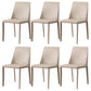 Upholstered Side Chair Leather Armless Dining Chair for Dining Room
