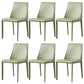 Upholstered Side Chair Leather Armless Dining Chair for Dining Room