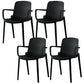 Modern Plastic Chair Parsons Chair in Matte Finish for Kitchen Black 4 Piece Set Clearhalo 'Dining Chairs' 'Dining Tables & Seating' 'dining_chair' 'furn' 'furn_dining_chair' 'Furniture' 'Kitchen & Dining Furniture' 5434958