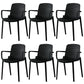 Modern Plastic Chair Parsons Chair in Matte Finish for Kitchen Black 6 Piece Set Clearhalo 'Dining Chairs' 'Dining Tables & Seating' 'dining_chair' 'furn' 'furn_dining_chair' 'Furniture' 'Kitchen & Dining Furniture' 5434960
