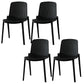 Modern Plastic Chair Parsons Chair in Matte Finish for Kitchen Matte Black 4 Piece Set Clearhalo 'Dining Chairs' 'Dining Tables & Seating' 'dining_chair' 'furn' 'furn_dining_chair' 'Furniture' 'Kitchen & Dining Furniture' 5434966