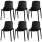 Modern Plastic Chair Parsons Chair in Matte Finish for Kitchen Matte Black 6 Piece Set Clearhalo 'Dining Chairs' 'Dining Tables & Seating' 'dining_chair' 'furn' 'furn_dining_chair' 'Furniture' 'Kitchen & Dining Furniture' 5434968