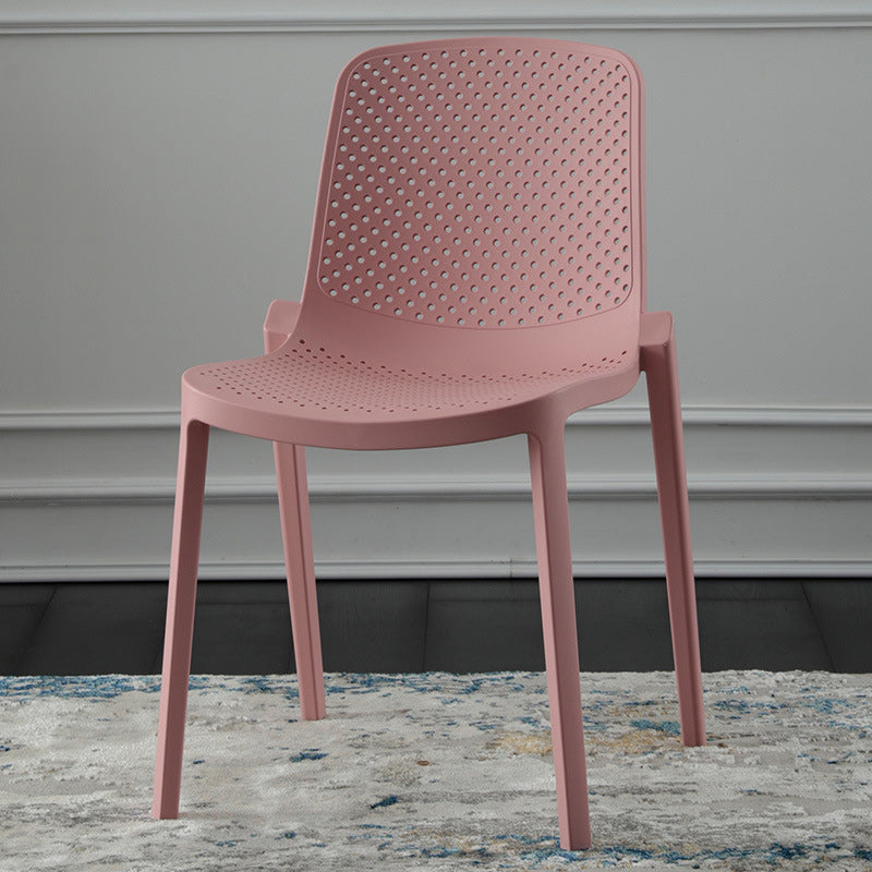 Modern Plastic Chair Parsons Chair in Matte Finish for Kitchen Clearhalo 'Dining Chairs' 'Dining Tables & Seating' 'dining_chair' 'furn' 'furn_dining_chair' 'Furniture' 'Kitchen & Dining Furniture' 5434974
