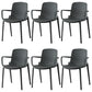 Modern Plastic Chair Parsons Chair in Matte Finish for Kitchen Grey 6 Piece Set Clearhalo 'Dining Chairs' 'Dining Tables & Seating' 'dining_chair' 'furn' 'furn_dining_chair' 'Furniture' 'Kitchen & Dining Furniture' 5434977