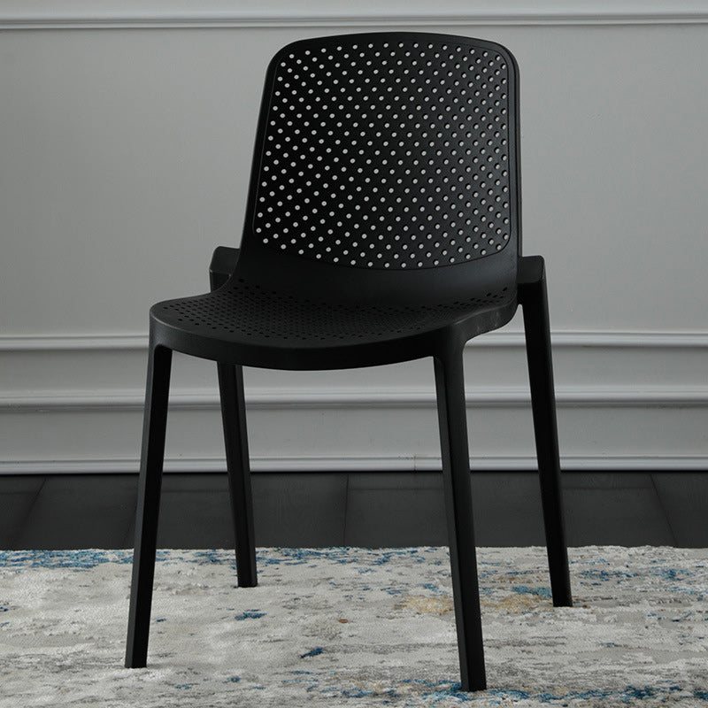 Modern Plastic Chair Parsons Chair in Matte Finish for Kitchen Clearhalo 'Dining Chairs' 'Dining Tables & Seating' 'dining_chair' 'furn' 'furn_dining_chair' 'Furniture' 'Kitchen & Dining Furniture' 5434979