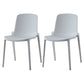 Modern Plastic Chair Parsons Chair in Matte Finish for Kitchen White 2 Piece Set Clearhalo 'Dining Chairs' 'Dining Tables & Seating' 'dining_chair' 'furn' 'furn_dining_chair' 'Furniture' 'Kitchen & Dining Furniture' 5434981