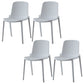 Modern Plastic Chair Parsons Chair in Matte Finish for Kitchen White 4 Piece Set Clearhalo 'Dining Chairs' 'Dining Tables & Seating' 'dining_chair' 'furn' 'furn_dining_chair' 'Furniture' 'Kitchen & Dining Furniture' 5434983