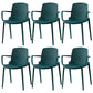 Modern Plastic Chair Parsons Chair in Matte Finish for Kitchen Blue 6 Piece Set Clearhalo 'Dining Chairs' 'Dining Tables & Seating' 'dining_chair' 'furn' 'furn_dining_chair' 'Furniture' 'Kitchen & Dining Furniture' 5434997