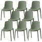 Modern Plastic Chair Parsons Chair in Matte Finish for Kitchen Green 8 Piece Set Clearhalo 'Dining Chairs' 'Dining Tables & Seating' 'dining_chair' 'furn' 'furn_dining_chair' 'Furniture' 'Kitchen & Dining Furniture' 5435002