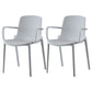 Modern Plastic Chair Parsons Chair in Matte Finish for Kitchen Gloss White 2 Piece Set Clearhalo 'Dining Chairs' 'Dining Tables & Seating' 'dining_chair' 'furn' 'furn_dining_chair' 'Furniture' 'Kitchen & Dining Furniture' 5435003