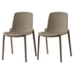 Modern Plastic Chair Parsons Chair in Matte Finish for Kitchen Camel 2 Piece Set Clearhalo 'Dining Chairs' 'Dining Tables & Seating' 'dining_chair' 'furn' 'furn_dining_chair' 'Furniture' 'Kitchen & Dining Furniture' 5435007